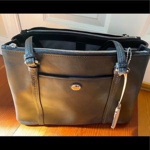 Coach Black Peyton Jordan Double Zip Carryall